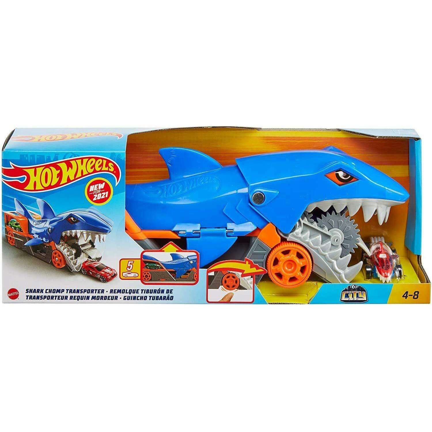 Toys N Tuck:Hot Wheels Shark Chomp Transporter,Hot Wheels