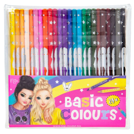 Toys N Tuck:Depesche Top Model 24 Basic Colours Pencils,Top Model