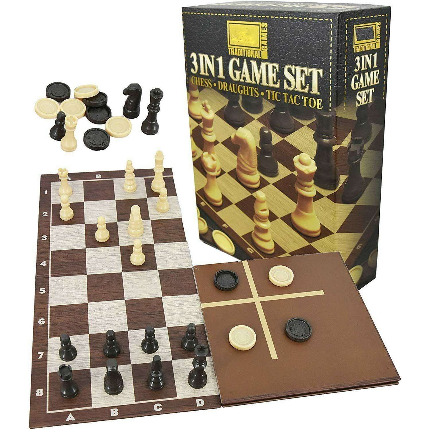 Toys N Tuck:Traditional Games - 3 in 1 Game Set,Kandy Toys